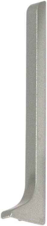 Endkappe rechts CONSTRUCT METALL Aluminium silber Feinschliff 80mm