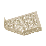 Tablette d'angle DURAL avec tringle TI-SHELF PENTA aluminium structuré sable 32mm