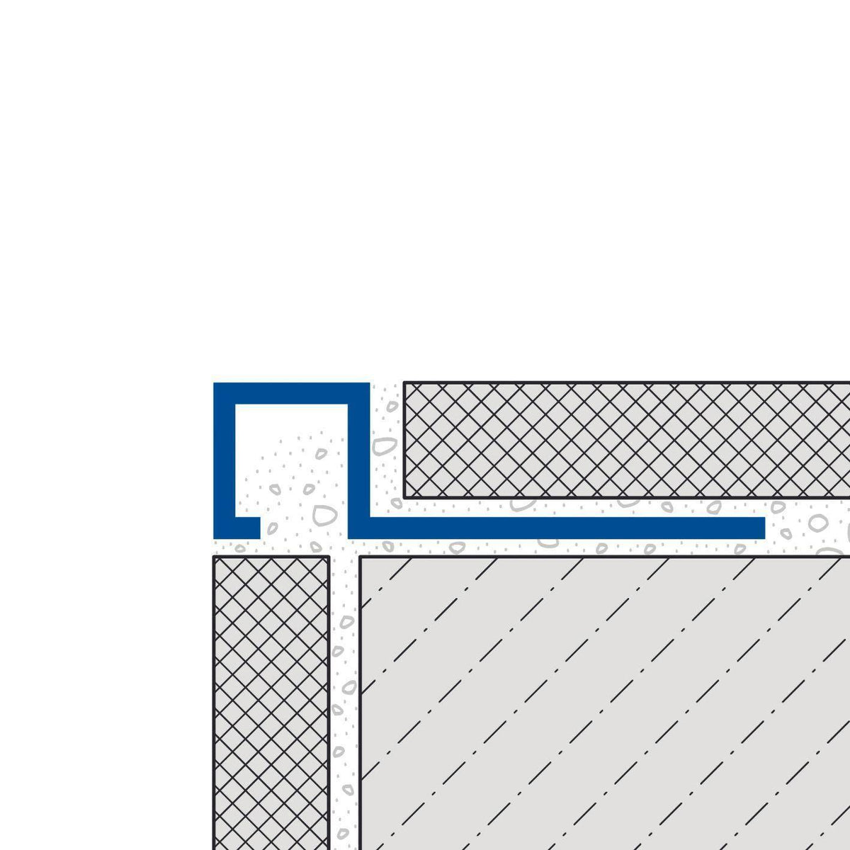 Profilé de finition DURAL SQUARELINE Aluminium thermolaqué gris béton RAL 0006500 9mm 250cm