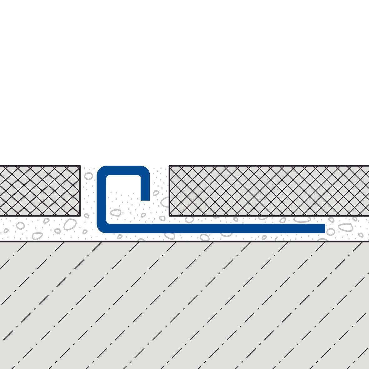 Profilé de finition DURAL SQUARELINE Acier inoxydable (V2A/304) naturel 7mm 250cm