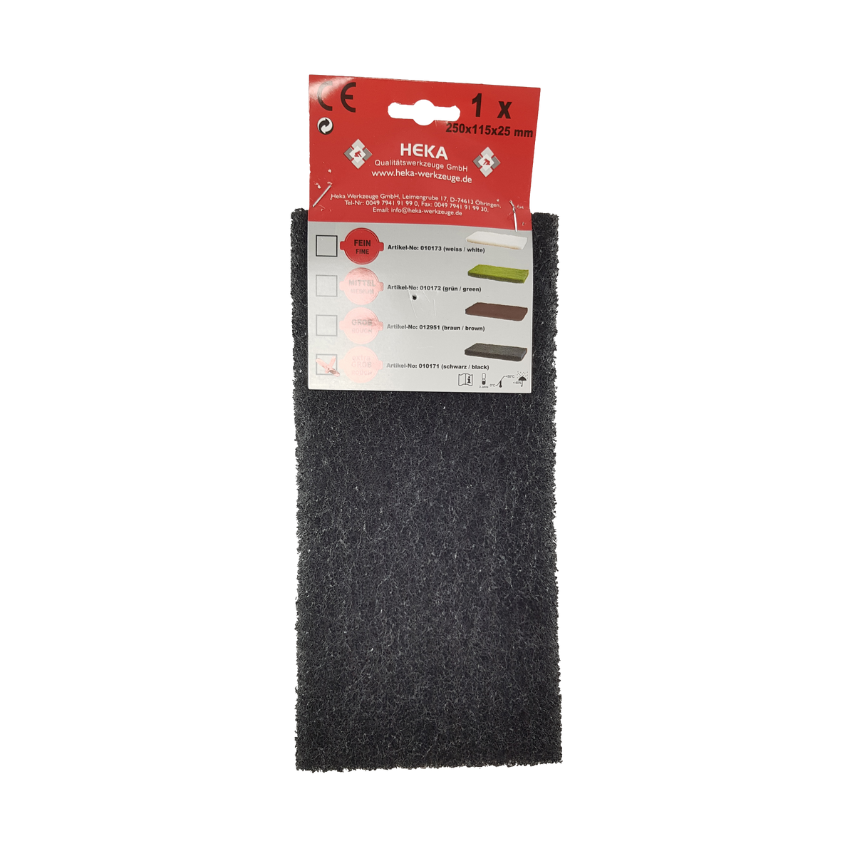 Revêtement de pad DURAL OUTIL PSN noir 22mm 230mm