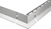 DURAL Pièce d'angle DURABAL BL aluminium anodisé argent 125mm