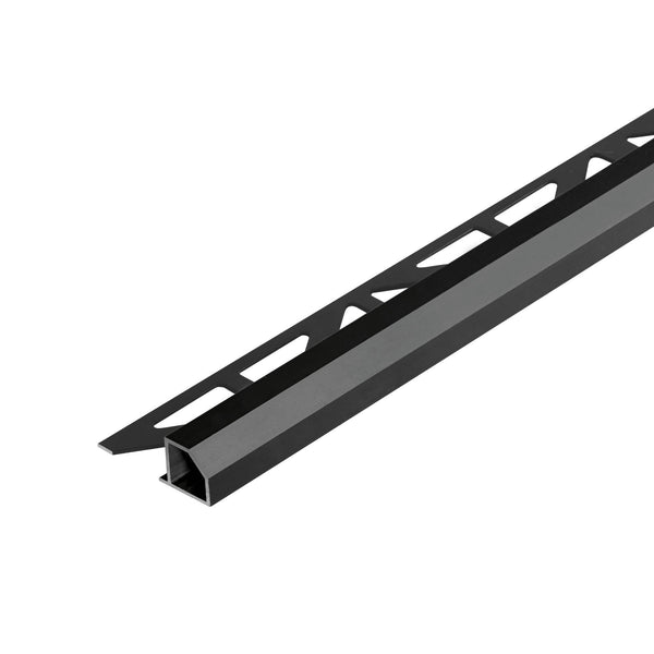 Abschlussprofil DURAPLUS DIAMOND Aluminium pulverbeschichtet schwarz matt 10mm 250cm