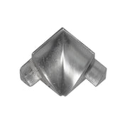 Innenecke T-COVE Metalldruckguss hochglanzeloxiert silber 12mm