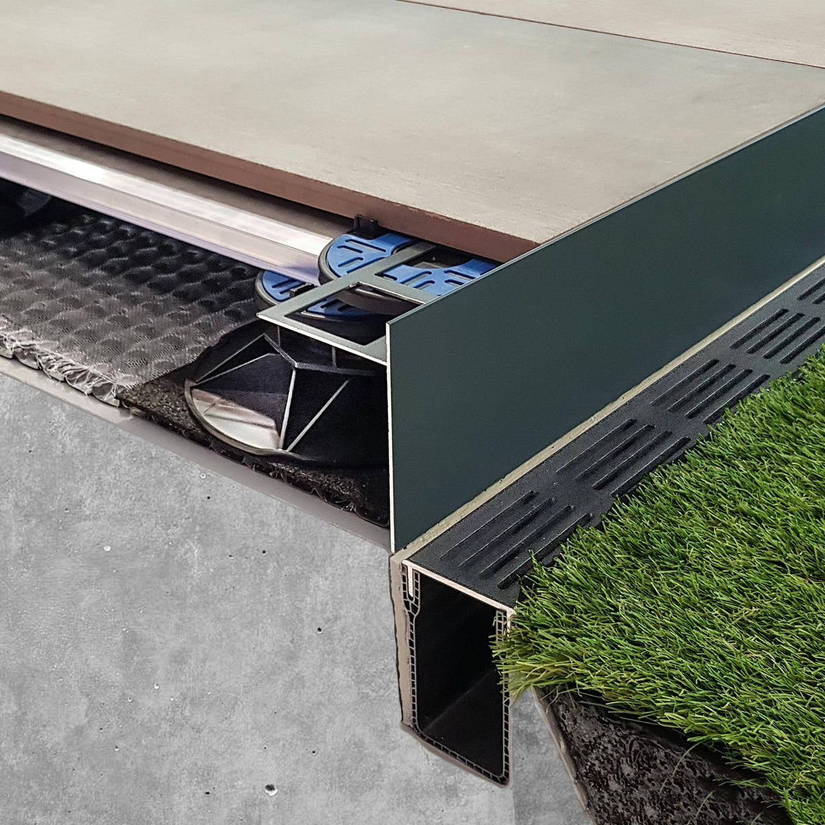 Balkonwinkelprofil DURABAL BO Aluminium pulverbeschichtet anthrazit RAL 7016 100mm 300cm
