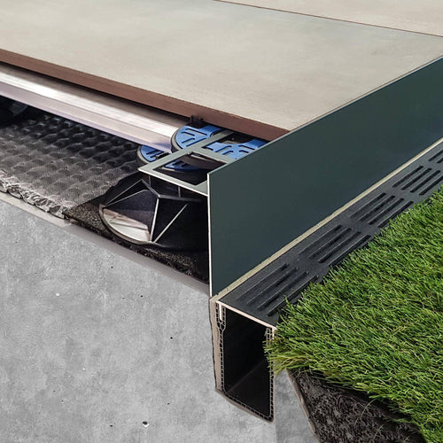 Balkonwinkelprofil DURABAL BO Aluminium pulverbeschichtet anthrazit RAL 7016 100mm 300cm