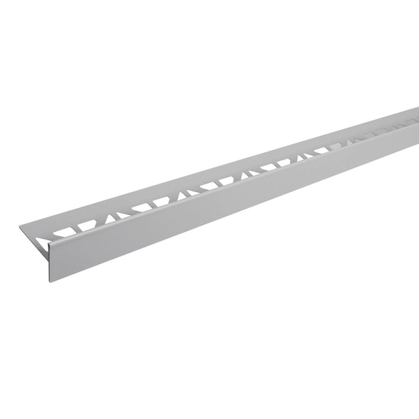 DURAL afschotwig links (zijde goot) SHOWER-GK RVS (V2A/304) structuurgecoat betongrijs RAL 0006500 11mm 200cm