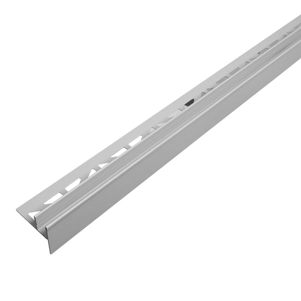 Cale de pente DURAL pour recevoir le verre à droite SHOWER-GK GLAS FLOOR Acier inoxydable (V2A/304) structuré gris béton RAL 0006500 19mm 120cm