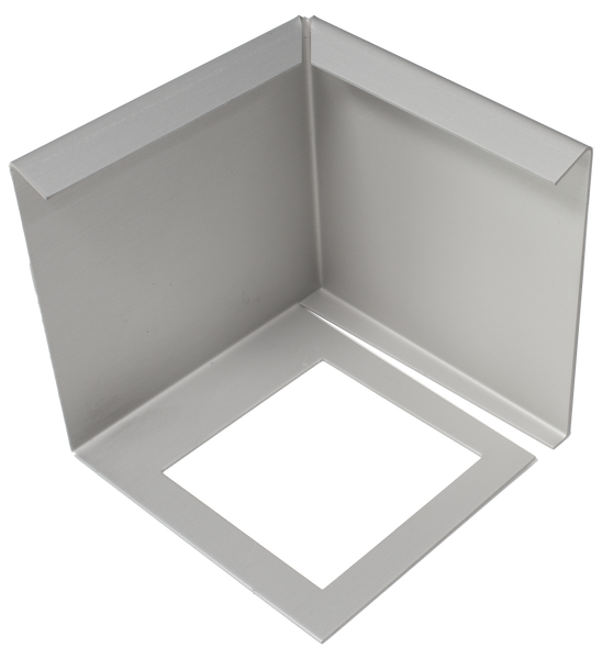 DURAL hoekstuk DURABAL BW aluminium geanodiseerd zilver 75mm 80mm