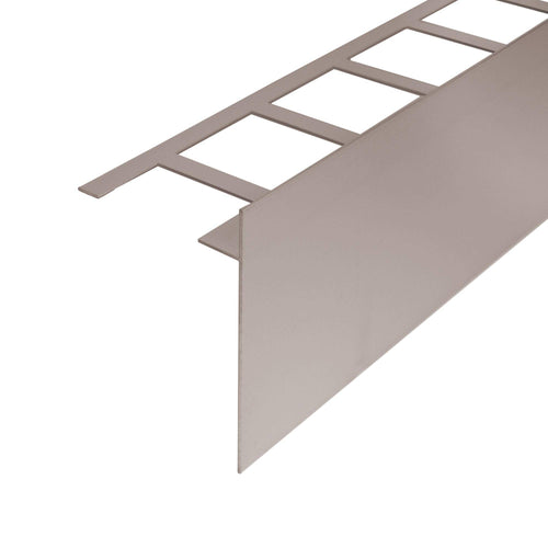 Balkonwinkelprofil DURABAL BO Aluminium pulverbeschichtet platingrau RAL 7036 100mm 300cm