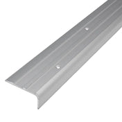 Treppenstufenprofil für 2 x Einlage 13 mm TREDSAFE PVC silber eloxiert 24mm 250cm