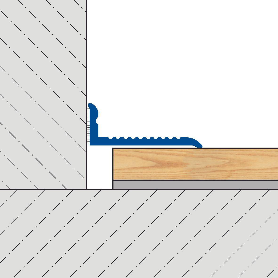 Abschlussprofil ADAPT VARIO Aluminium eloxiert titan 10mm 270cm