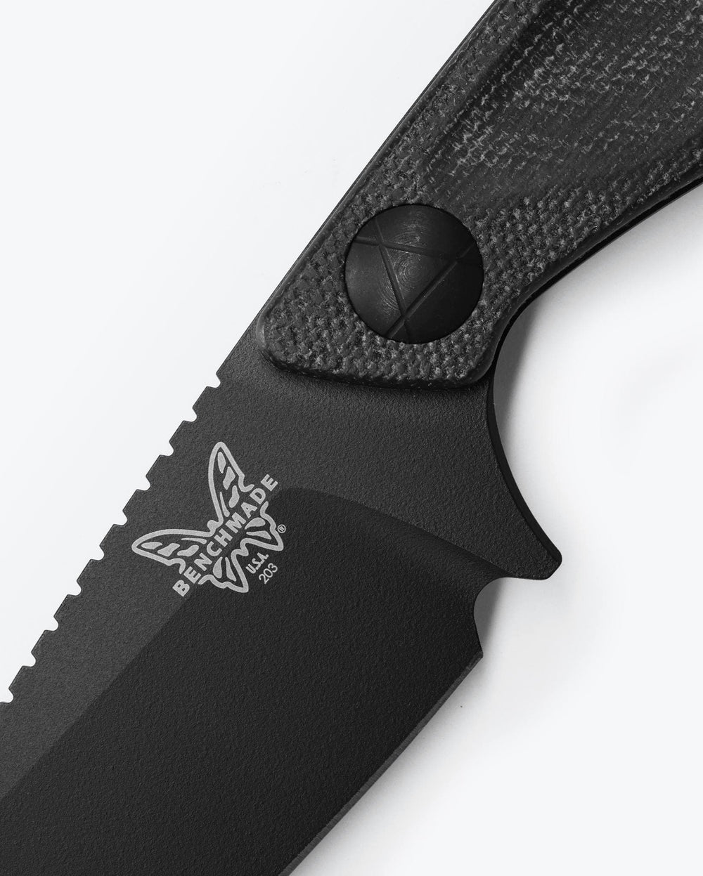 Dacian™ Black Micarta Handle Detail - Close Up | Benchmade Knife Co.