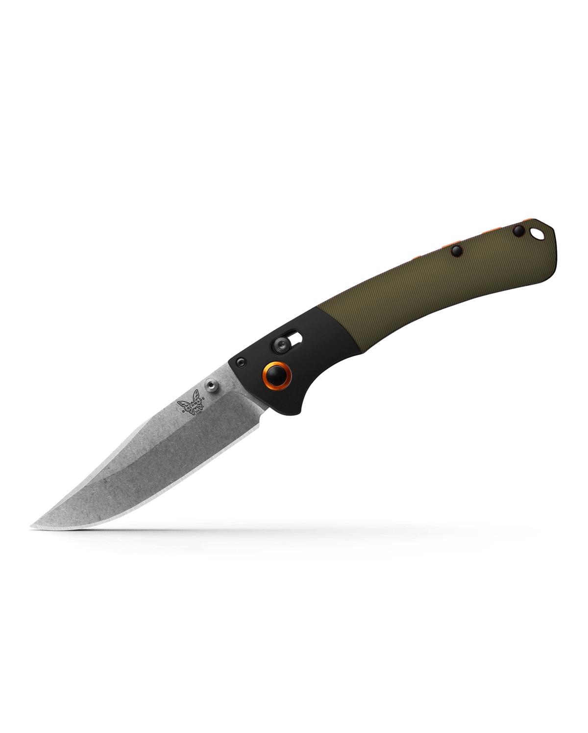 Custom Crooked River OD Green Handle - Angled View | Benchmade Knife Co.