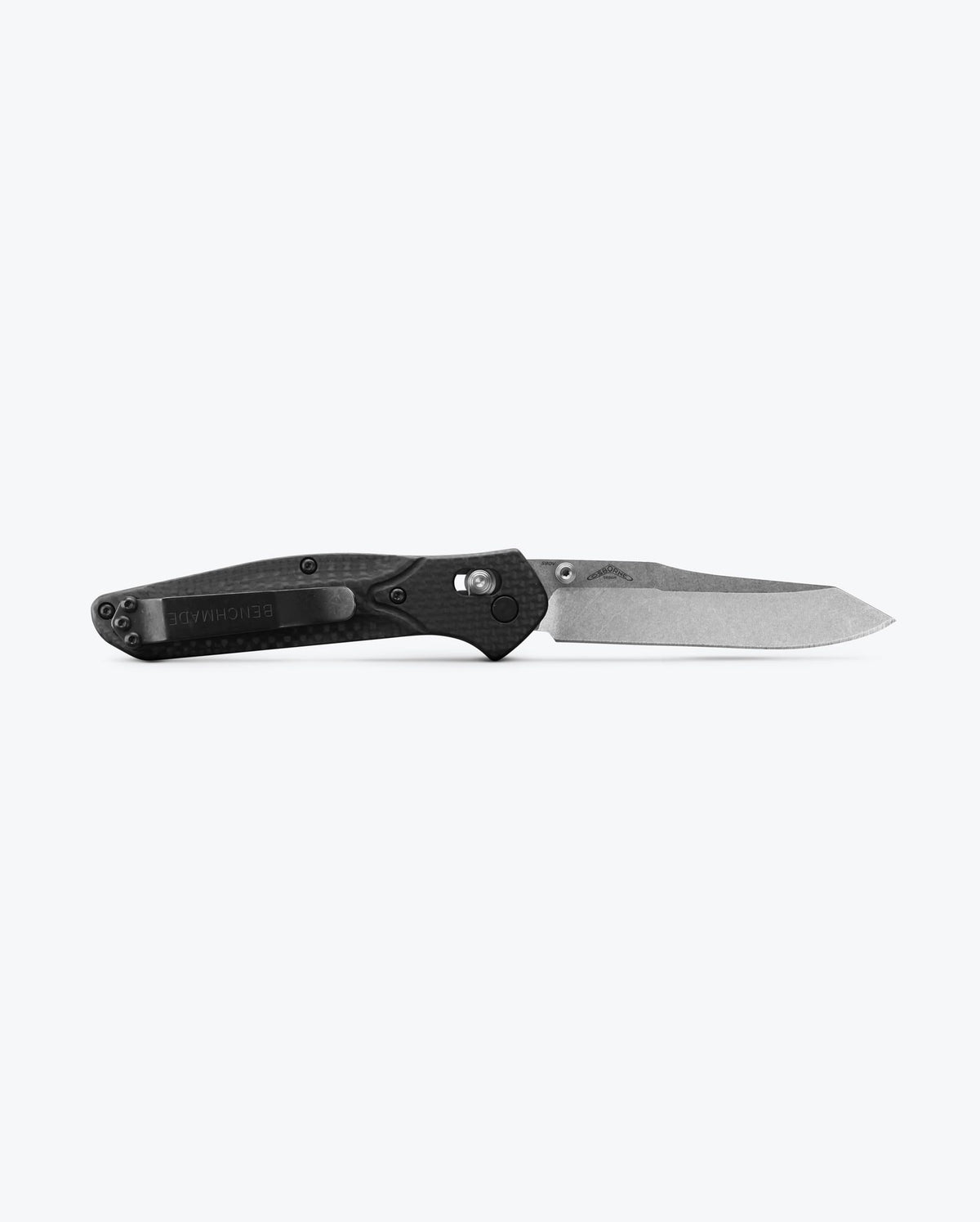 Benchmade 940-1 Osborne Carbon Fiber Knife - Reverse Side Open | Benchmade Knife Co.