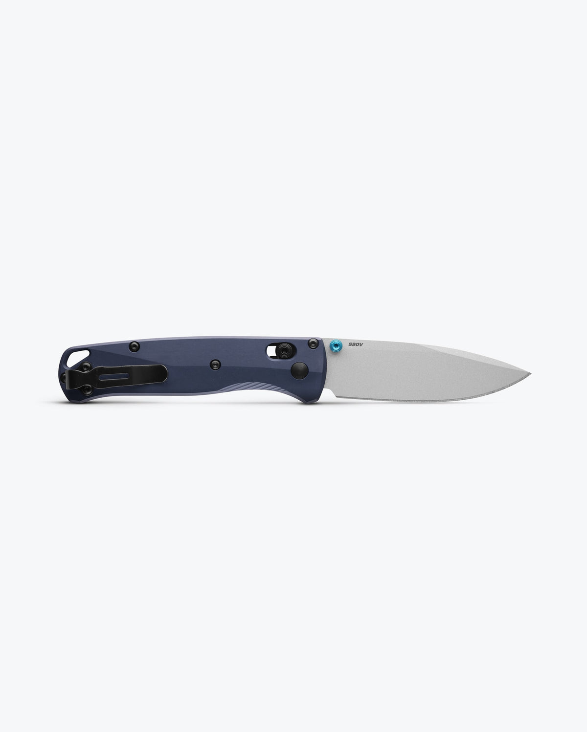 Bugout® Crater Blue Drop-point Opened - Back Profile | Benchmade Knife Co.