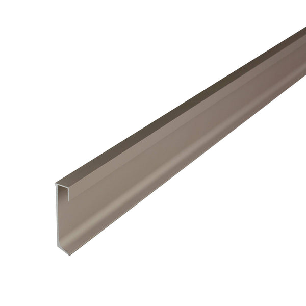 DURAL Plinthe éclairante CONSTRUCT LED aluminium anodisé titane 60mm 250cm