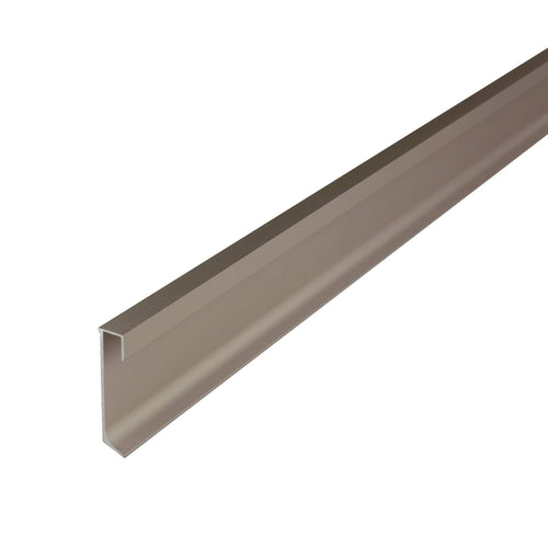 DURAL Plinthe éclairante CONSTRUCT LED aluminium anodisé titane 60mm 250cm