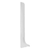 Embout DURAL gauche CONSTRUCT METAL aluminium époxy blanc 60mm
