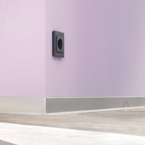 Sockelleiste CONSTRUCT METALL Aluminium eloxiert silber 60mm 250cm