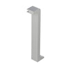 Embout DURAL gauche CONSTRUCT RENO aluminium anodisé argent 80mm
