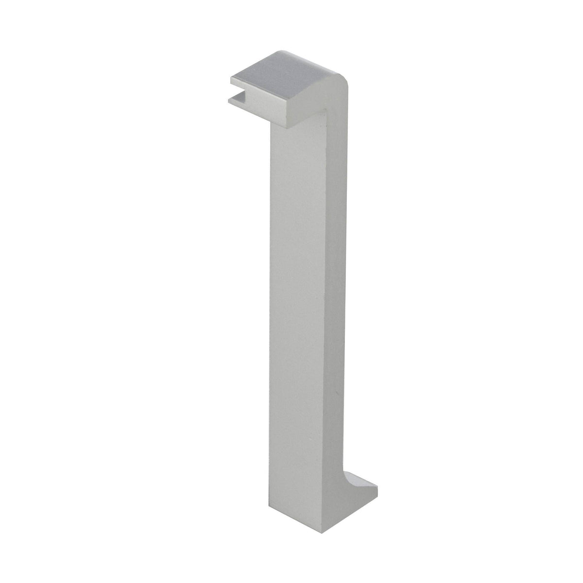 Embout DURAL gauche CONSTRUCT RENO aluminium anodisé argent 80mm