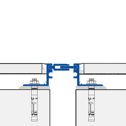 Profilé de joint de dilatation et de mouvement DURAL DURAFLEX GFS aluminium 43mm 300cm