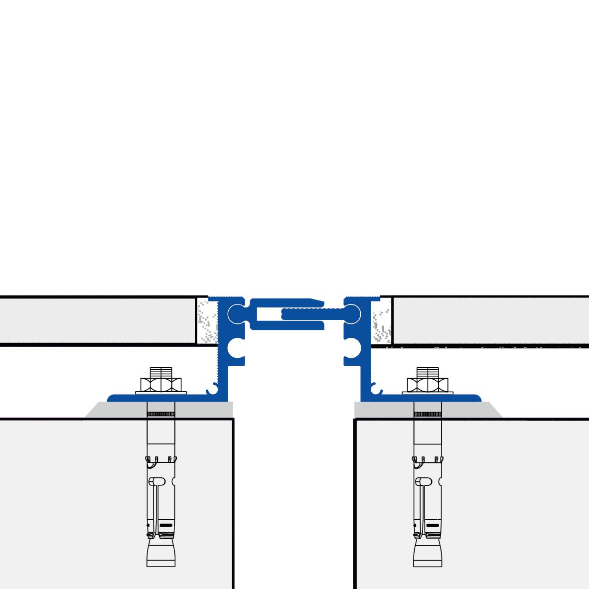Dehn- und Bewegungsfugenprofil DURAFLEX GFS Aluminium 60mm 300cm