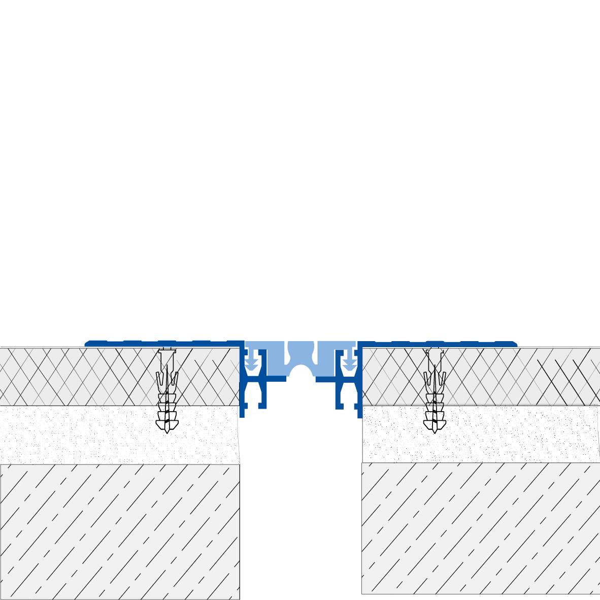 Dehn- und Bewegungsfugenprofil DURAFLEX SD Aluminium 24mm 300cm