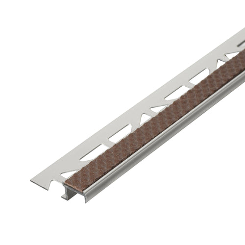DURAL Profilé pour marches d'escalier avec insert 13 mm DIAMONDSTEP Aluminium anodisé rich brown 11mm 250cm