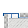 Treppenstufenprofil für Einlage 37 mm DIAMONDSTEP Aluminium eloxiert silber 9mm 250cm