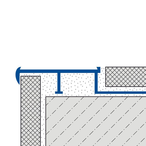 Treppenstufenprofil für Einlage 37 mm DIAMONDSTEP Aluminium eloxiert silber 11mm 250cm