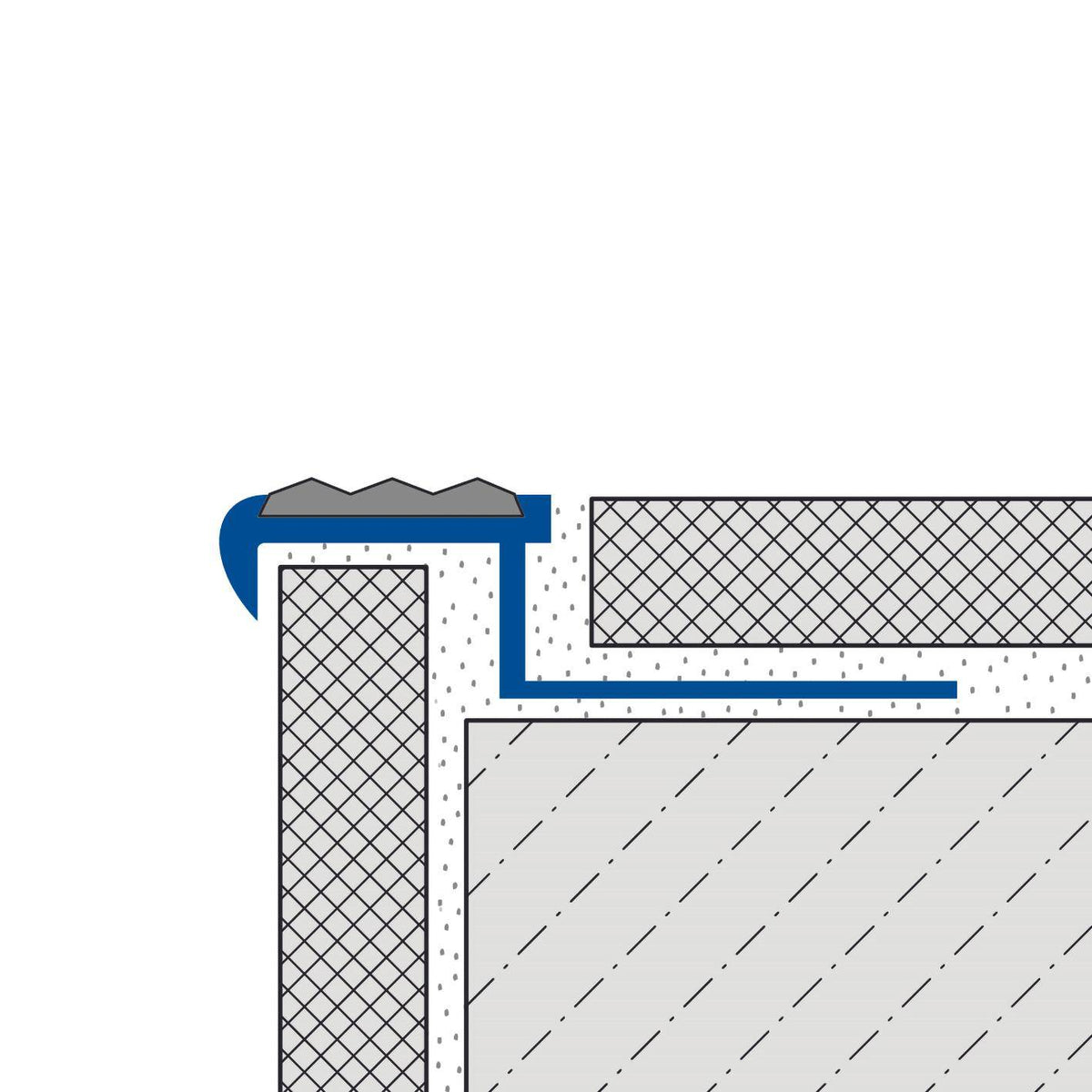 Treppenstufenprofil mit Einlage 13 mm DIAMONDSTEP Aluminium eloxiert neutral black 9mm 250cm