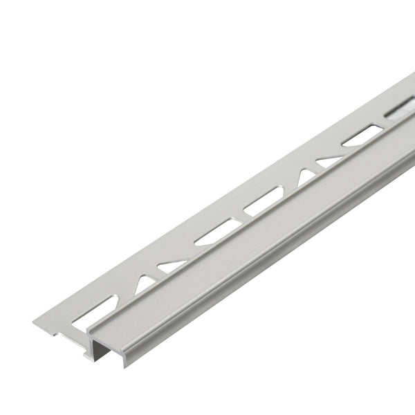 Treppenstufenprofil für Einlage 13 mm DIAMONDSTEP Aluminium eloxiert silber 9mm 250cm