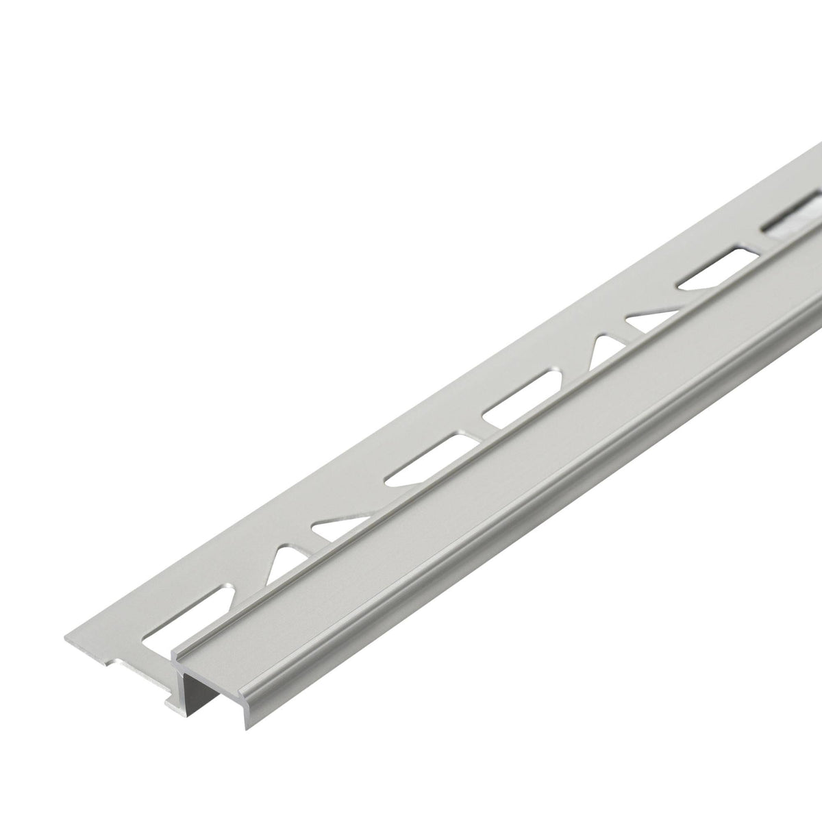 Treppenstufenprofil für Einlage 13 mm DIAMONDSTEP Aluminium eloxiert silber 9mm 250cm