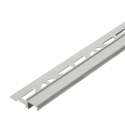 Treppenstufenprofil für Einlage 13 mm DIAMONDSTEP Aluminium eloxiert silber 9mm 250cm