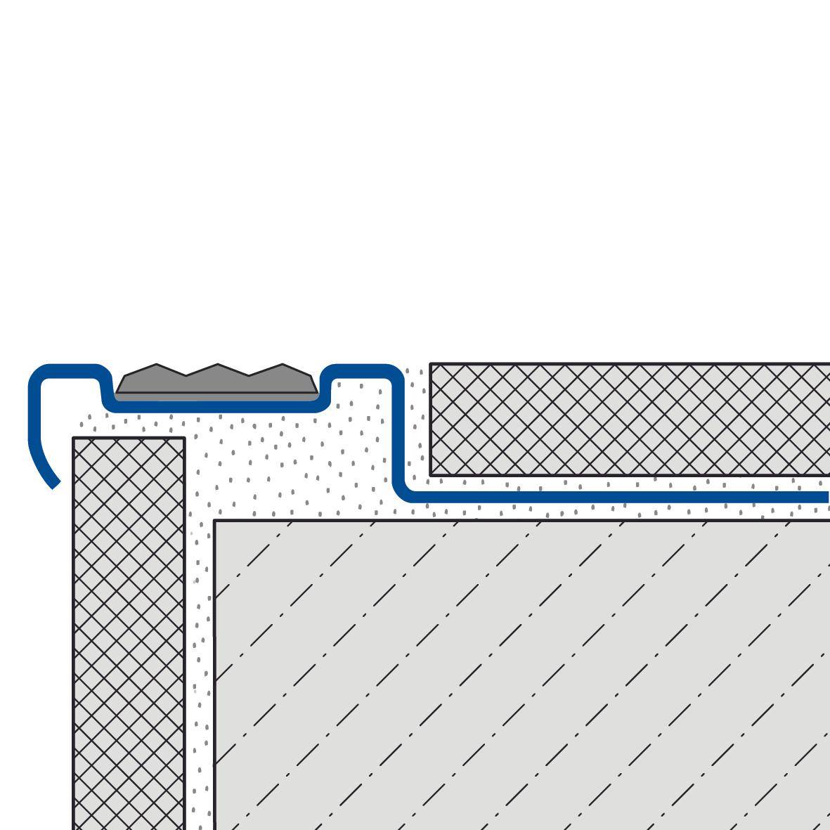DURAL Profilé pour marches d'escalier avec insert 13 mm DIAMONDSTEP Acier inoxydable (V2A/304) neutral black 11mm 250cm