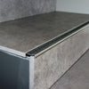 Treppenstufenprofil mit Einlage 13 mm DIAMONDSTEP Aluminium eloxiert neutral black 9mm 250cm