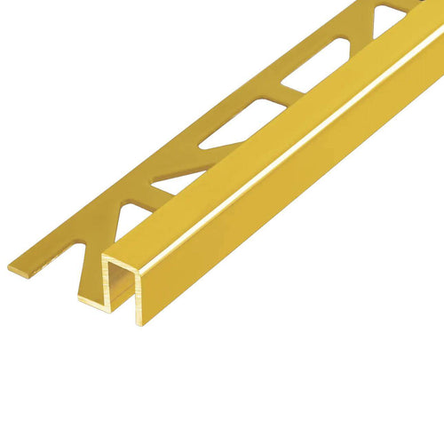 Abschlussprofil DURAPLUS Messing hochglänzend mit Schutzfolie 12,5mm 250cm