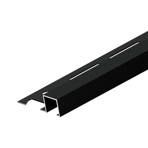 Quadratprofil SQUARELINE Aluminium pulverbeschichtet schwarz matt 9mm 250cm