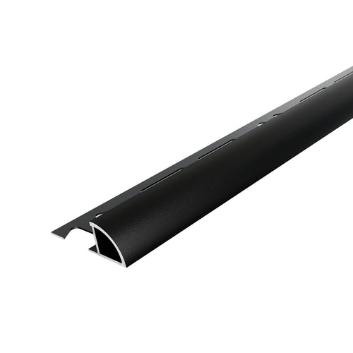 Viertelkreisprofil DURONDELL Aluminium pulverbeschichtet schwarz matt 12,5mm 300cm