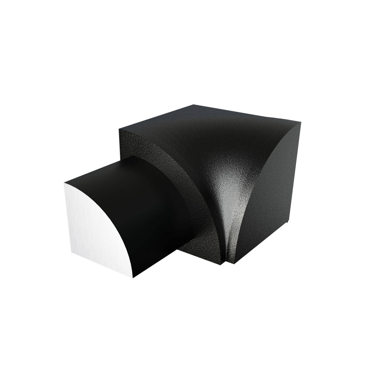 Innenecke DURONDELL Aluminium pulverbeschichtet schwarz matt 20mm