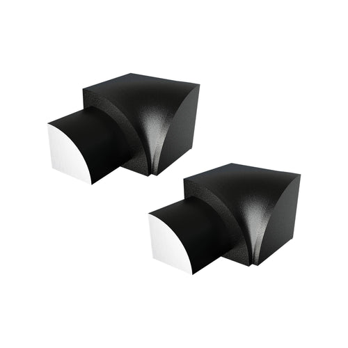 DURAL binnenhoek DURONDELL aluminium gepoedercoat zwart mat 10mm