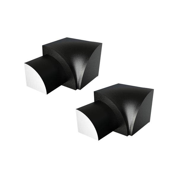 Angle intérieur DURAL DURONDELL métal coulé sous pression revêtu par poudre noir mat 10mm