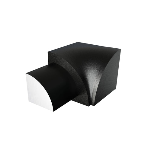 Innenecke DURONDELL Aluminium pulverbeschichtet schwarz matt 20mm