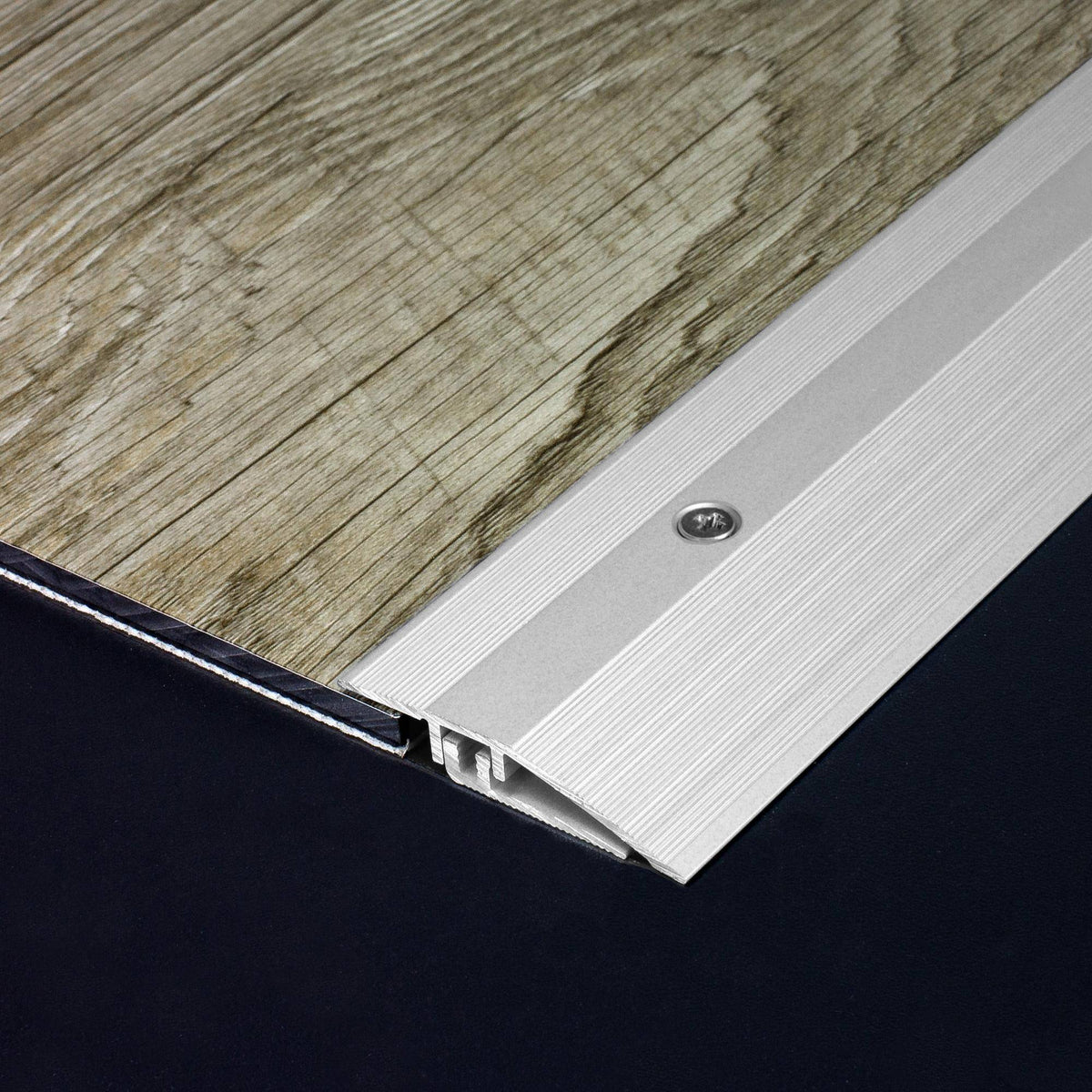 Anpassungsprofil extra breite Sichtfläche DUOFLOOR LVT FINISH Aluminium eloxiert silber 3,5mm 270cm