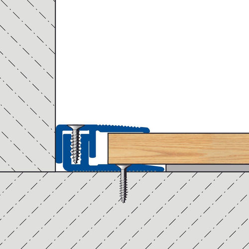 Abschlussprofil DUOFLOOR LVT BORDER PVC silber eloxiert 3,5mm 100cm