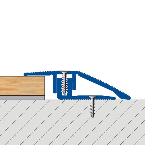 Anpassungsprofil DUOFLOOR FINISH Aluminium eloxiert titan 6mm 100cm
