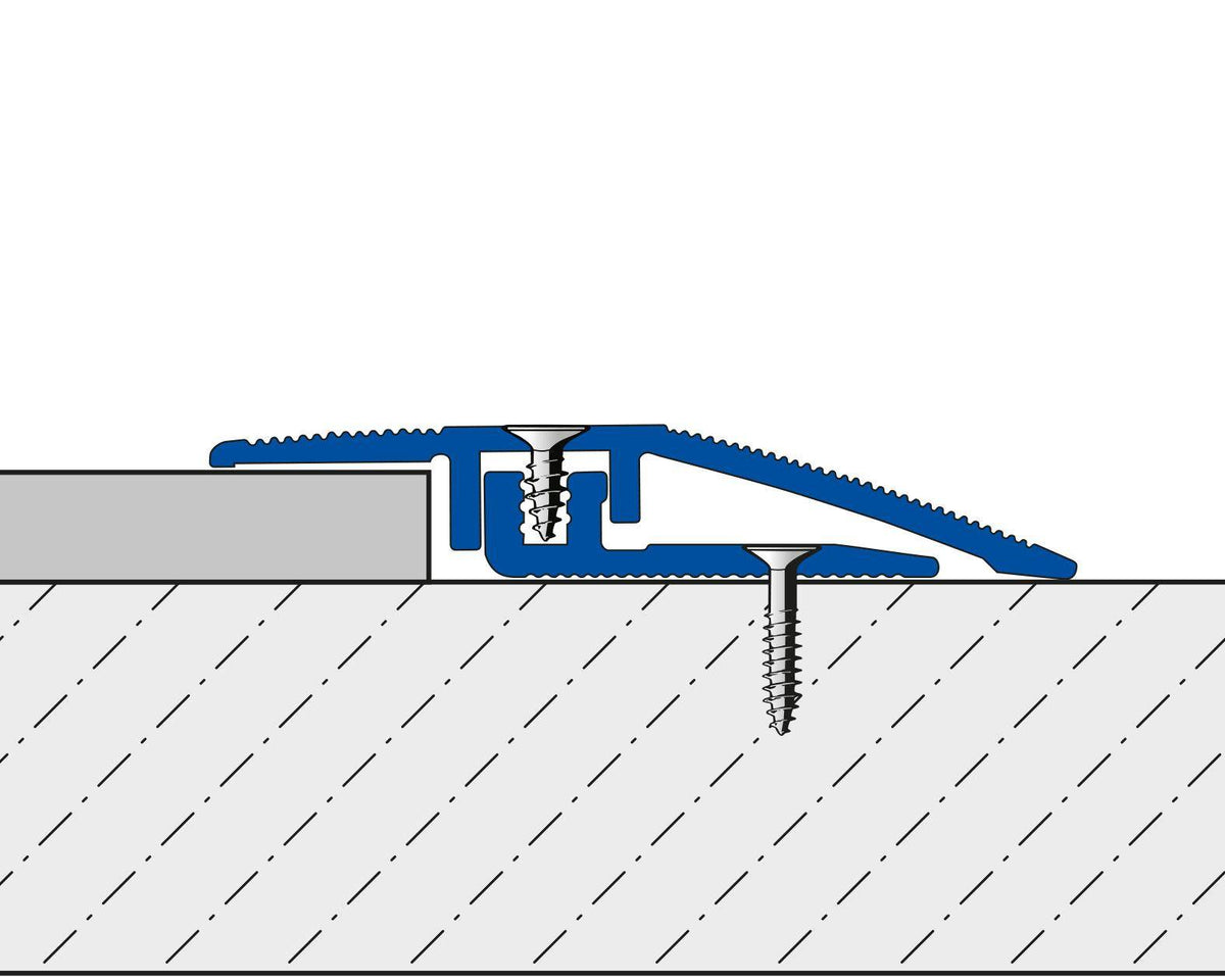 Profilé d'adaptation DURAL DUOFLOOR LVT FINISH aluminium anodisé titane 3,5mm 100cm