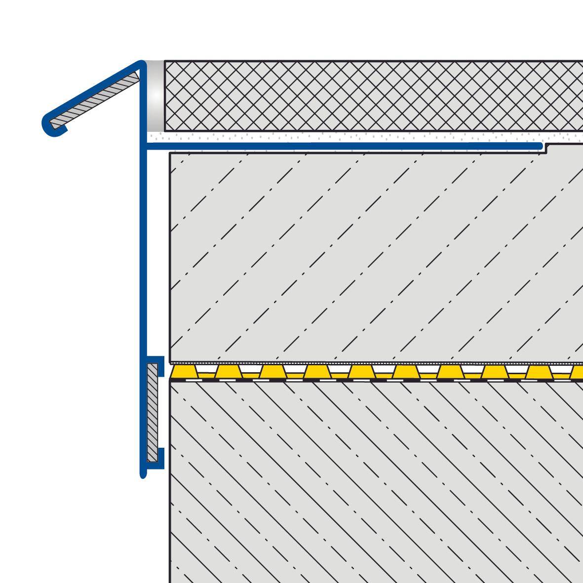 DURAL balcony angle profile undrilled DURABAL BK aluminum anodized silver 13+60mm 300cm